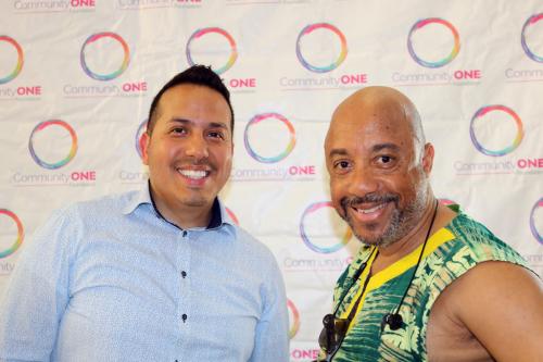 Community One board member Raul Luna Polo (l) with another one of our amazing volunteers, Junior